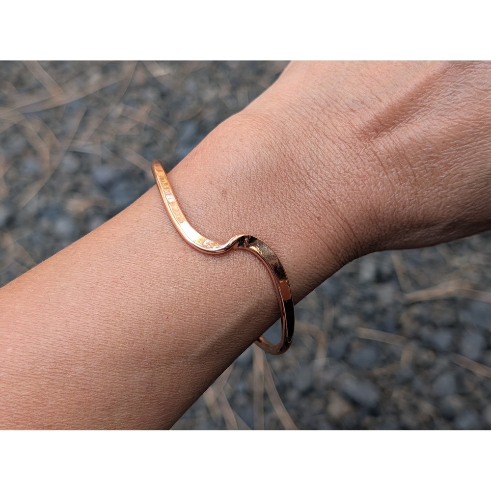Navajo Single Wavy‎ Band Copper Bracelet Jewelry size 6.5in**